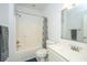 Bright bathroom features a tub-shower combo, single sink vanity, and neutral decor at 120 Greenhill Pastures, Summerville, SC 29483