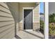 A close-up view of the front door, showcasing its design and hardware at 123 Blackwater Way, Moncks Corner, SC 29461