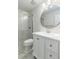 Updated bathroom featuring a glass enclosed shower, modern vanity and fixtures at 1274 Hampshire Rd, Charleston, SC 29412