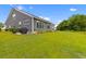 Beautifully landscaped backyard with lush green lawn and patio, perfect for outdoor entertaining at 1439 Rivers Cotton Rd, Charleston, SC 29412