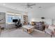 Bright bonus room featuring neutral paint, a ceiling fan, recessed lighting and modern furniture at 1439 Rivers Cotton Rd, Charleston, SC 29412