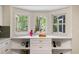 Bright kitchen details featuring a charming view of nature from the large, picturesque bay windows at 1478 Diamond Blvd, Mount Pleasant, SC 29466