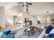 Spacious living room with vaulted ceilings, modern decor, and an open floor plan at 1478 Diamond Blvd, Mount Pleasant, SC 29466