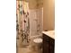 Bathroom featuring a shower and bathtub combo, tile shower surround, toilet and a modern vanity at 1720 Restoration Ct, Charleston, SC 29414