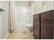 Bathroom with a tub/shower combination, toilet, and dark wood vanity with sink at 1720 Restoration Ct, Charleston, SC 29414