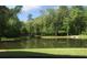 Scenic pond surrounded by lush trees and greenery at 1720 Restoration Ct, Charleston, SC 29414