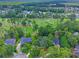 Expansive aerial view showcasing a golf course community with mature trees, winding streets, and picturesque homes at 195 Prestwick Ct, Summerville, SC 29483