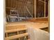 Attic view showing subfloor and unfinished potential for new living space at 195 Prestwick Ct, Summerville, SC 29483