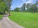 Scenic golf course view with lush green fairways and mature trees lining the path at 195 Prestwick Ct, Summerville, SC 29483