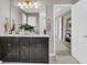 Bathroom boasts double vanity, modern fixtures, and marble floors at 2219 Kemmerlin St, Johns Island, SC 29455