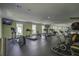 Spacious exercise room with treadmills, ellipticals, and fitness equipment for a complete workout at 2241 Dewees Creek Dr, Mount Pleasant, SC 29466