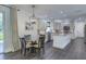 Eat-in kitchen with stainless steel appliances, granite countertops, and modern lighting at 242 Cheyenne Rd, Summerville, SC 29483