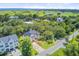 Beautiful aerial view of the home, highlighting the backyard, landscaping, and proximity to the ocean and golf course at 261 Palm St, Mount Pleasant, SC 29464