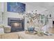 Cozy living room featuring a fireplace, plush seating, and stylish decor at 261 Palm St, Mount Pleasant, SC 29464