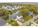 Aerial view of homes surrounding pond with lush greenery, showcasing a peaceful neighborhood at 2815 Colonel Harrison Drive Dr, Johns Island, SC 29455