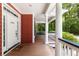 A covered front porch features white columns and railings at 2941 Murraywood Rd, Johns Island, SC 29455