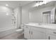 Clean bathroom featuring a tub-shower combo, toilet, vanity with a sink, and neutral finishes at 330 Bountiful Dr, Moncks Corner, SC 29461