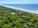 Breathtaking aerial view showcasing oceanfront property with beach access at 3577 Shipwatch Rd, Kiawah Island, SC 29455
