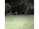 Backyard at night featuring a mulched fire pit area and wooden gazebo at 5209 Sterrett St, North Charleston, SC 29405