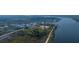 An aerial view of the marshland with waterfront access to a winding creek and lush greenery at 544 Two Mile Run, Johns Island, SC 29455