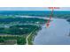 Aerial shot highlighting the community's exclusive dock access, adding to its waterfront appeal and recreational options at 544 Two Mile Run, Johns Island, SC 29455