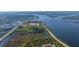 An aerial view of marshland featuring waterfront views of a creek and various greenery at 544 Two Mile Run, Johns Island, SC 29455