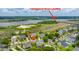 Aerial view showcasing the community's proximity to Limehouse Boat Landing, perfect for boating enthusiasts at 544 Two Mile Run, Johns Island, SC 29455