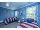 Nautical themed bedroom with two twin beds, blue walls, and decor at 544 Two Mile Run, Johns Island, SC 29455