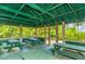An outdoor pavilion with picnic tables and screened windows at 544 Two Mile Run, Johns Island, SC 29455