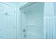 Clean shower and bathtub combo with white fixtures and a shower curtain at 544 Two Mile Run, Johns Island, SC 29455