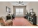 Dedicated office space with large window, ceiling fan and stylish decor at 602 Eastern Isle Ave, Summerville, SC 29486