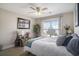 Well-lit bedroom featuring natural light, a decorative trunk, and stylish décor at 624 Sienna Way, Summerville, SC 29486