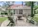 Charming backyard with gravel, an outdoor fire pit, and comfortable seating at 7021 Schooner St, Charleston, SC 29492