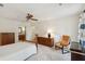 Comfortable bedroom with ceiling fan, carpet, and ample natural light at 712 Wakendaw Blvd, Mount Pleasant, SC 29464