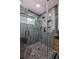 This modern bathroom showcases a glass shower with sleek black fixtures and stylish green tiling at 774 Creekside Dr, James Island, SC 29412