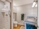 Updated bathroom with glass shower and granite vanity at 930 Sealoft Villa Dr, Seabrook Island, SC 29455