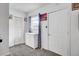 Neutral toned bedroom includes closet, natural light, and built in shelves at 1032 Windward Rd, Charleston, SC 29412