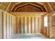 Unfinished shed interior with raw wood and high, vaulted ceilings at 114 Heritage St, Summerville, SC 29485