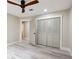 Bedroom with ceiling fan, light-colored flooring, closet and modern design at 1161 Monaco Dr, Mount Pleasant, SC 29464