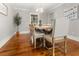 Charming dining room features hardwood floors and an elegant light fixture at 1211 Dennis Blvd, Moncks Corner, SC 29461