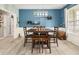 Charming dining room features modern lighting, wainscoting, and stylish decor at 125 Spring Meadows Dr, Summerville, SC 29485