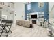 Spacious living room boasts a fireplace, cathedral ceiling, and a stylish design at 125 Spring Meadows Dr, Summerville, SC 29485