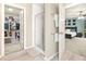 View of the main bedroom and bathroom showcasing the open layout, walk-in closet and en suite at 125 Spring Meadows Dr, Summerville, SC 29485