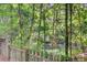 A view of the backyard's wood fence separating the property from the lush green space and water feature beyond at 1253 Horseshoe Bnd, Mount Pleasant, SC 29464