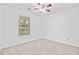 Bedroom with neutral carpet, ceiling fan, and one bright window at 1253 Horseshoe Bnd, Mount Pleasant, SC 29464