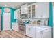 Updated kitchen with white cabinets, stainless appliances, and stylish countertops at 146 Chaste Tree Cir, Goose Creek, SC 29445