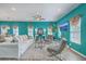 Inviting living room featuring hardwood floors, contemporary decor, and an open floor plan at 146 Chaste Tree Cir, Goose Creek, SC 29445