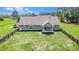 Backyard aerial view, including a covered porch area at 148 Hidden Hills Rd, Cross, SC 29436