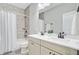 Contemporary bathroom with double vanity, tiled shower, and modern fixtures at 1485 Bourne Xing, Mount Pleasant, SC 29466