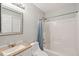 Bathroom with shower-tub combo and a sink with granite countertop at 1505 Blaze Ln, Charleston, SC 29412